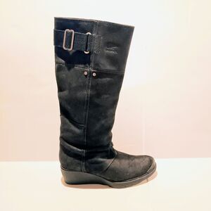 Sorel Toronto Wedge Suede Knee High Boots-Size 8-Adjustable Calf-Waterproof